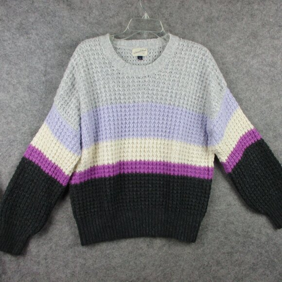 Lot 3 Sweater Women's Large White Gray Ana Universal Thread Chelsea & Theodore - Picture 2 of 16